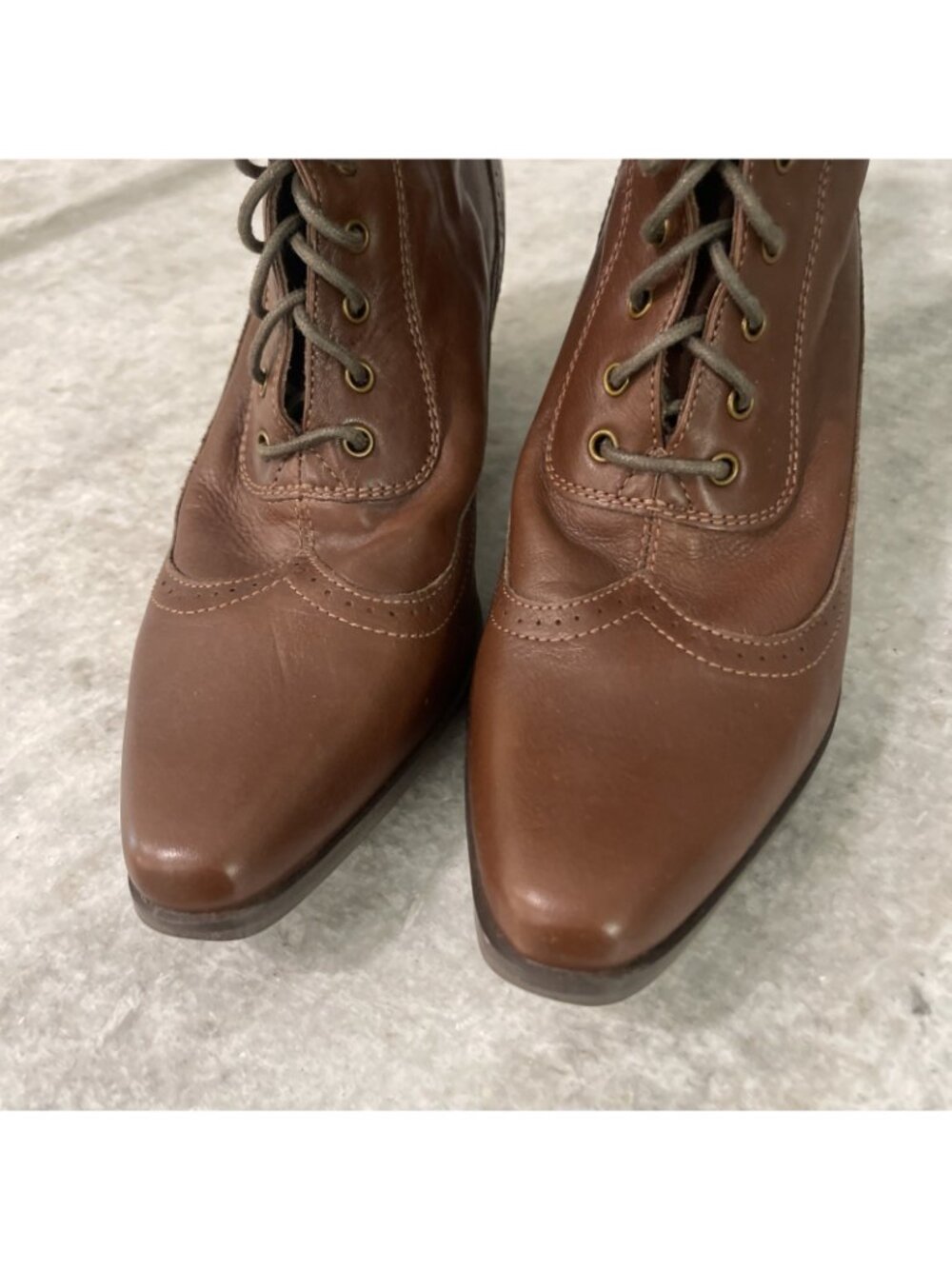 Rawhide Abilene Boots Size 7.5 Victorian Lace Up Brown Leather Cosplay Packer - Picture 11 of 16